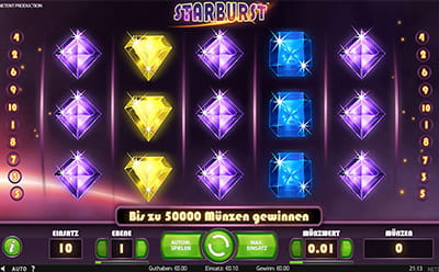 Starburst – mit dem NetEnt Slot abheben