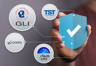 Verantwortliche Unternehmen für den Test der Sicherheit und Integrität von Online Casino Spielen.