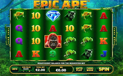Mit Epic Ape wird Tierisches auf das nächste Level gehoben. Spüre die Kraft der Affen und erziele dabei Traumgewinne!