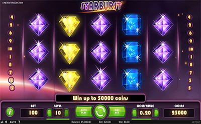 Der Slot Starburst von NetEnt